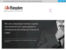 Tablet Screenshot of mangalamjobs.com